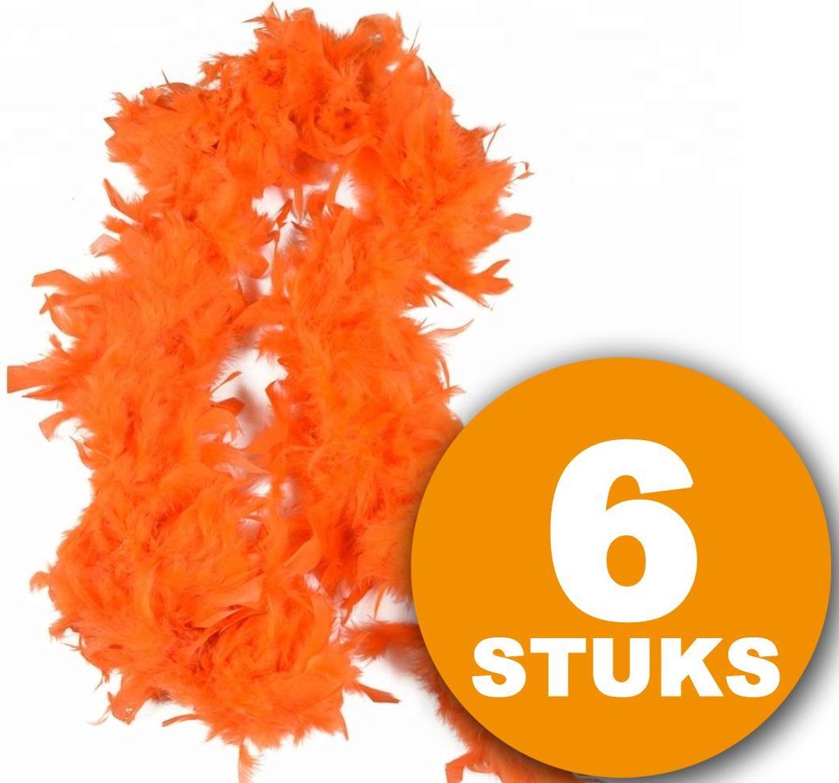 Oranje Feestkleding | 6 stuks Oranje Boa 180 cm | Feestkleding EK Voetbal 2021